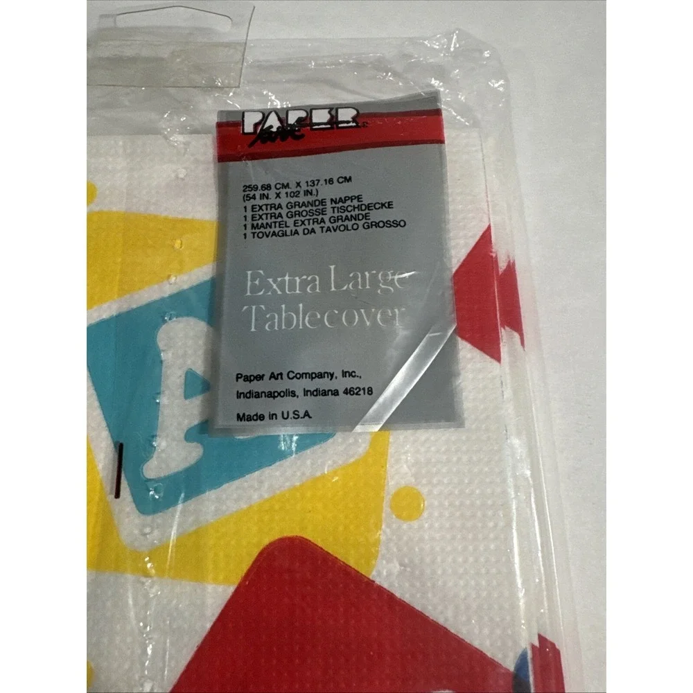 New/SEALED‎ Vintage 1990's Baby Shower Disposable Paper Tablecloth